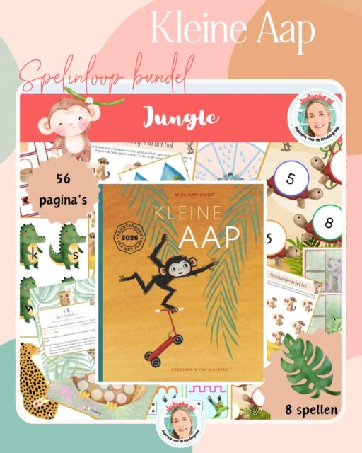 🐒 Step je mee door het woud met Kleine Aap? Wat is het grote nieuws dat hij aan alle dieren wil vertellen? Print bij elk dier uit het woud een leuke activiteit voor bijvoorbeeld de spelinloop & eindig met de leukste activiteit: het grote nieuws! 

🔗 Jufanke.nl > shop