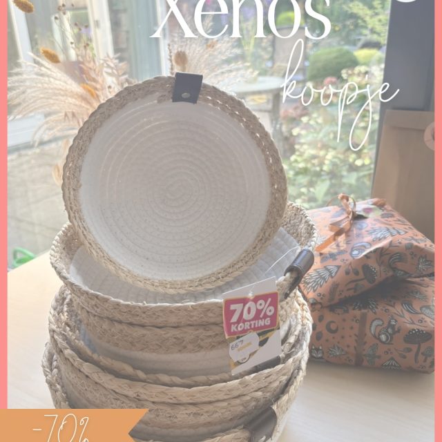 𝕂𝕠𝕠𝕡𝕛𝕖 𝕧𝕠𝕠𝕣 𝕕𝕖 𝕜𝕝𝕒𝕤! Ik zag deze rieten mandjes bij Xenos met 70% korting en kocht ze allemaal. 😍 Zo fijn voor de spelinloop en ze staan ook leuk in je open kasten. Sfeervolle open mandjes ipv zware, dichte kisten. 

🤩 Online vind je ze ook met korting.