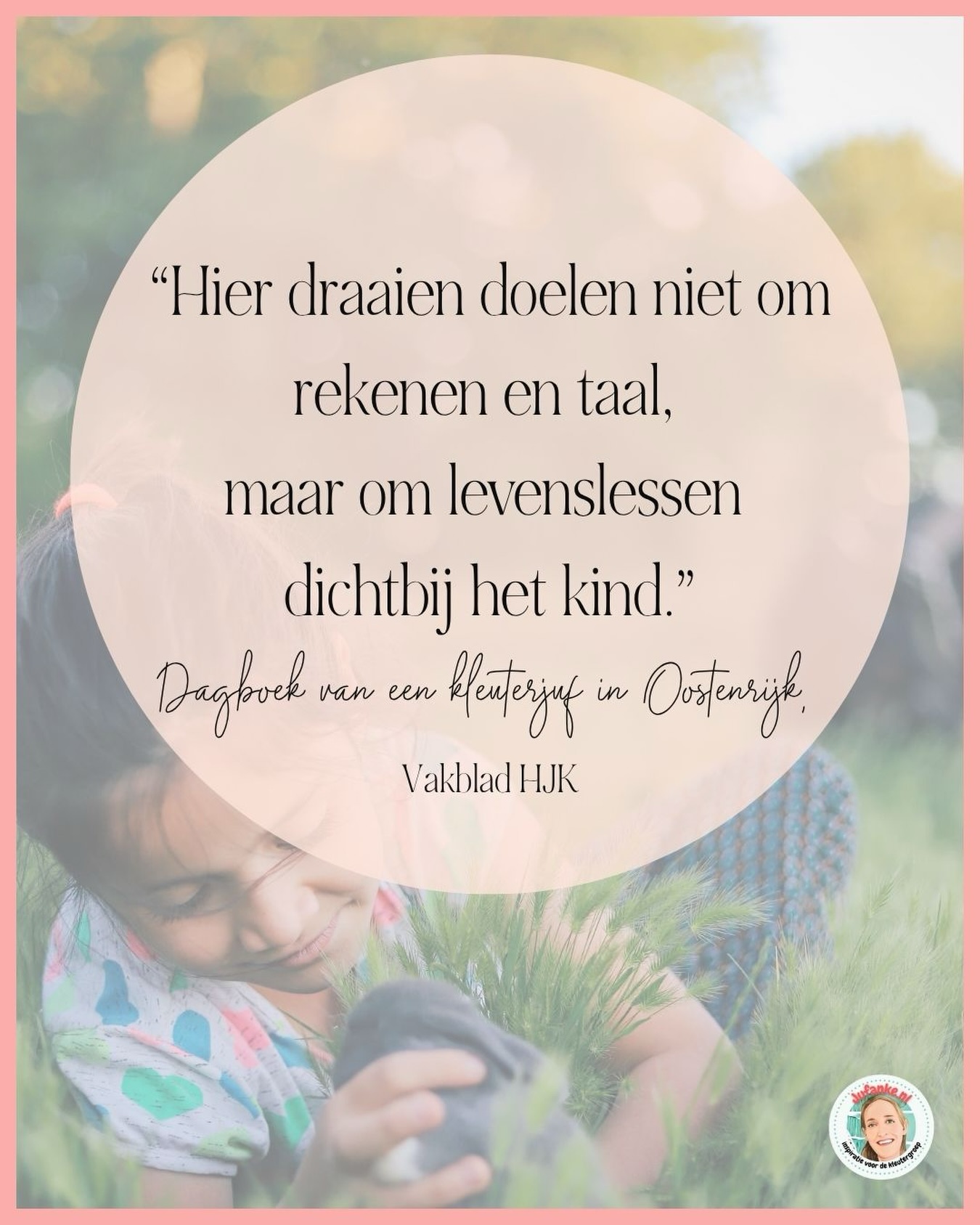 ❤️ Deze mooie quote las ik in het Dagboek van een kleuterjuf, HJK Magazine. Als je hierop zoekt, kun je alle columns over het kleuteronderwijs in Oostenrijk online teruglezen. Echt de moeite! 

@vakbladhjk