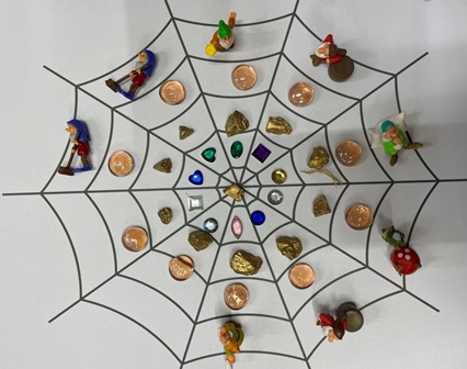 herfst spinnenweb loose parts 1