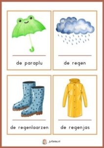 woordkaarten herfst kleuters