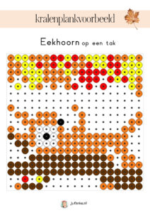 blaadjesdief kralenplankvoorbeeld herfst kleuters