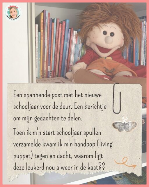 Een persoonlijk stukje, spannend om te delen. Ik ben benieuwd hoe dit voor jou is. 

𝕃𝕒𝕒𝕥 𝕞𝕖 𝕖𝕖𝕟 𝕧𝕝𝕚𝕟𝕕𝕖𝕣 𝕫𝕚𝕛𝕟 𝕕𝕚𝕖 𝕞𝕖𝕥 𝕙𝕒𝕒𝕣 𝕧𝕝𝕖𝕦𝕘𝕖𝕝𝕤 𝕗𝕝𝕒𝕡𝕡𝕖𝕣𝕥. 𝔼𝕖𝕟 𝕧𝕝𝕚𝕟𝕕𝕖𝕣 𝕞𝕖𝕥 𝕖𝕖𝕟 𝕘𝕣𝕠𝕠𝕥 𝕙𝕒𝕣𝕥 𝕧𝕠𝕠𝕣 𝕙𝕖𝕥 𝕜𝕝𝕖𝕦𝕥𝕖𝕣𝕠𝕟𝕕𝕖𝕣𝕨𝕚𝕛𝕤. 𝔻𝕚𝕖 𝕚𝕟𝕤𝕡𝕚𝕣𝕖𝕖𝕣𝕥, 𝕕𝕚𝕟𝕘𝕖𝕟 𝕝𝕒𝕒𝕥 𝕙𝕠𝕣𝕖𝕟 𝕖𝕟 𝕝𝕒𝕒𝕥 𝕫𝕚𝕖𝕟. 𝕀𝕟 𝕙𝕖𝕥 𝕜𝕝𝕖𝕚𝕟. 𝕎𝕚𝕖 𝕨𝕖𝕖𝕥 𝕙𝕖𝕖𝕗𝕥 𝕙𝕖𝕥 𝕘𝕣𝕠𝕠𝕥𝕤 𝕖𝕗𝕗𝕖𝕔𝕥. 🦋

Een fijn schooljaar! Vertrouw op jezelf, volg je gevoel, ga voor de kleuters staan en weet: je mag je uitspreken. Wees een vlinder, dapper flapperend met haar vleugels. Samen maken we het kleuteronderwijs mooier! ❤️