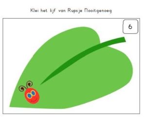 kleikaarten rupsje nooitgenoeg