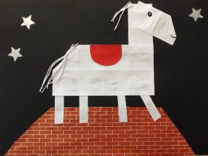 paard sinterklaas vouwen