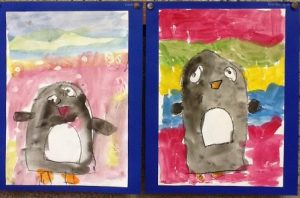 pinguin verven kleuters