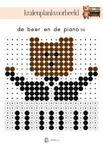 kralenplank voorbeelden spot aan, muziek, de beer en de piano