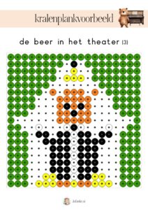 kralenplank voorbeelden spot aan, muziek, de beer en de piano
