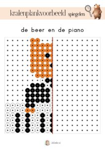 kralenplank voorbeelden spot aan, muziek, de beer en de piano