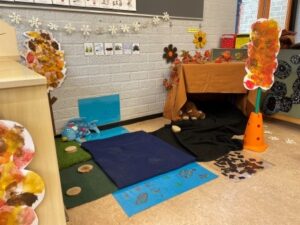 wij gaan op berenjacht spelhoek kleuters