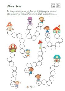 bij mij thuis thema huis kleuters dobbelblad