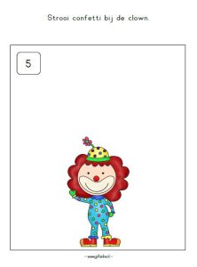 tel en kleikaarten clowns