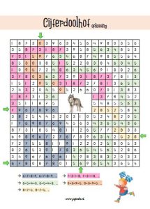 cijferdoolhof kleuters natuur herfst