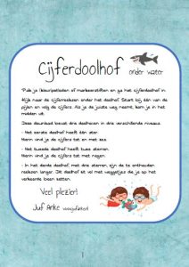 cijferdoolhof onder water kleuters