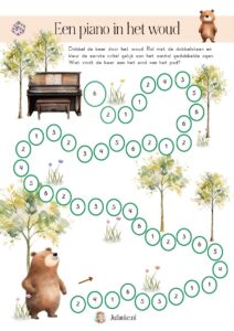 de beer en de piano dobbelblad kleuters juf Anke