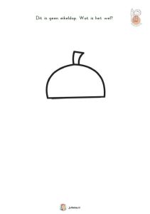 denktekening herfst slimme kleuters