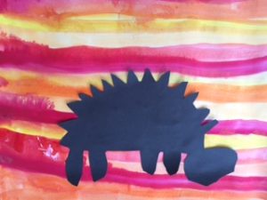 dino in de avondzon knutselen kleuters