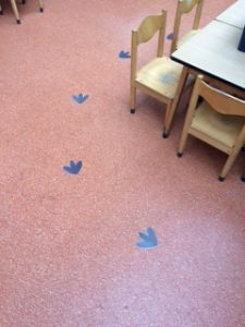dino pootafdrukken spelhoek kleuters