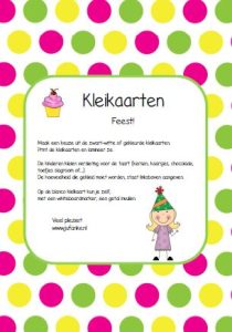 kleikaarten kleuters thema bakker feest