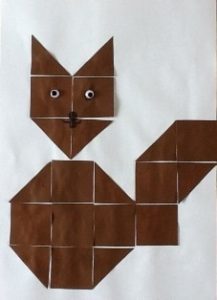 herfst blokjes mozaiek eekhoorn