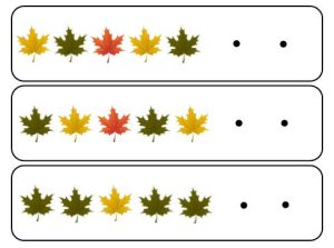 herfstbladeren patronen leggen herfst kleuters