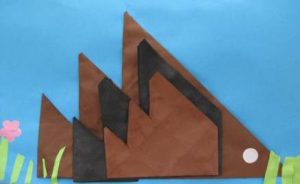 knutselen thema herfst egel vouwen