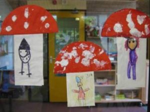 paddenstoel knutselen kleuters