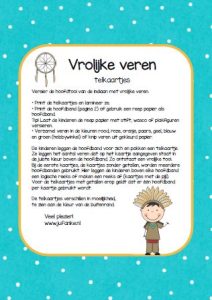 vrolijke veren telkaarten indianen