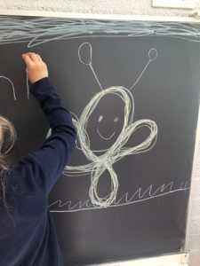 vlinder krijtbord kleuters