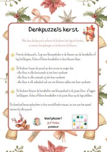 denkpuzzels kerst kleuters