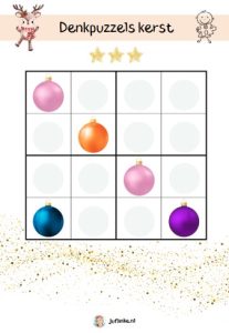 denkpuzzels kerst kleuters