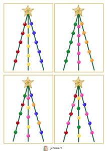 kerstboom rijgen fijne motoriek