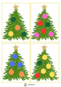 kerstkaartjes telkaarten kleuters