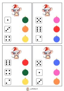 kerstkaartjes telkaarten kleuters
