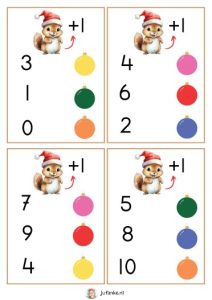 kerstkaartjes telkaarten kleuters