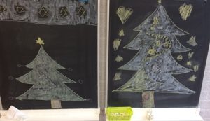 kerst krijtbord kleuters