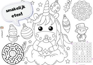 kerst placemat kerstdiner
