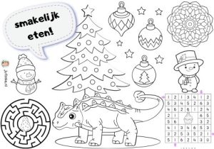 kerst placemat kerstdiner