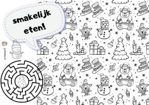 kerst placemat kerstdiner