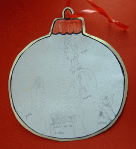 kerstbal tekenen
