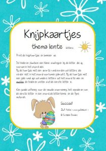 knijpkaarten thema lente