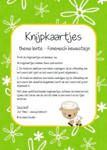 knijpkaarten lente kleuters