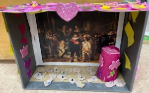 kunst in een schoenendoos kleuters