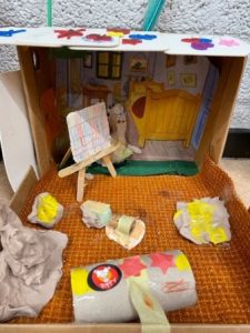 kunst in een schoenendoos kleuters