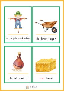 woordkaarten boerderij