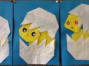 kuiken uit ei vouwen