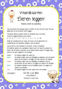 eieren leggen letterkennis