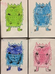 kleurenmonster borduren kleuters