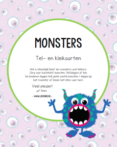 telkaarten kleikaarten monsters halloween kleuters