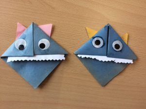 monster boekenlegger vouwen kleuters